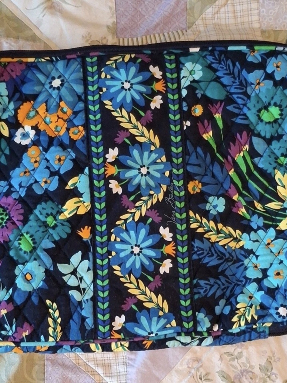 Vera Bradley Blue Floral Quilted Tablet Pouch Case